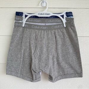 Calvin Klein Boys Boxer Brief Underwear 3 Pack Size Large 12-14 Blue Gray White